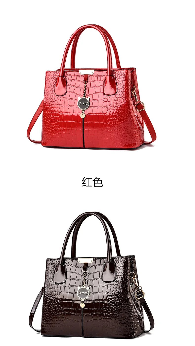 Luxury Designer Shoulder Crossbody Bags for Women Fashion High Quality Bright Leather Ladies Purses and Handbags Wallets Ssc
