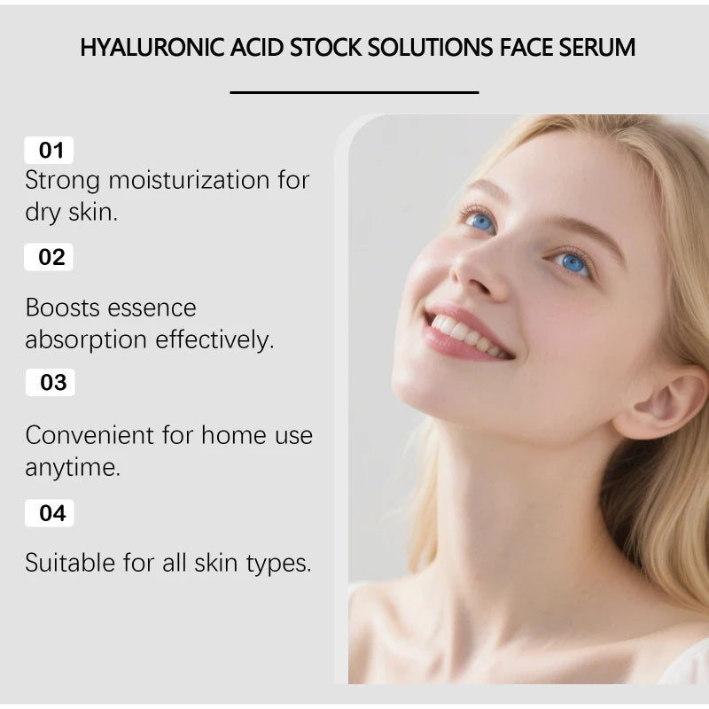 Deeply Hydrating Korean Facial Essence Set Hyaluronic Acid Microneedle Roller Skin Care Easily Absorbed Moisturizing Essence
