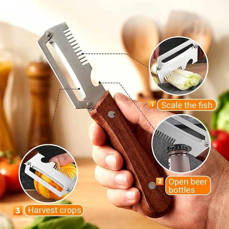 WXCOO Multi-Function Stainless Steel Kitchen Peeler