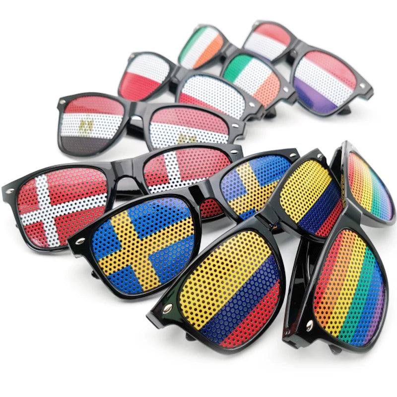 42 Countries Flag Fashion Sunglasses- نظارات شمسية بتصميم أعلام الدول