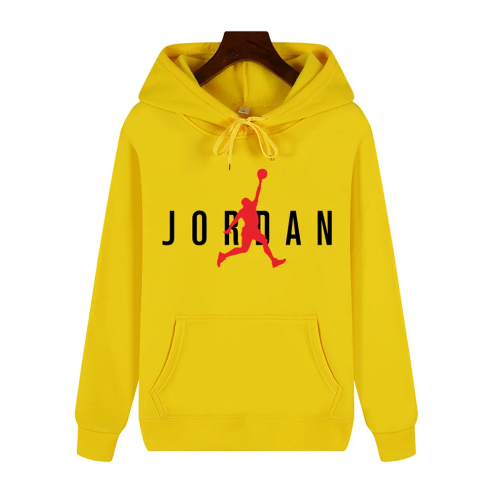 Play basketball Creative print Autumn and winter comfortable soft plus fleece men's high quality casual warm street hoodie