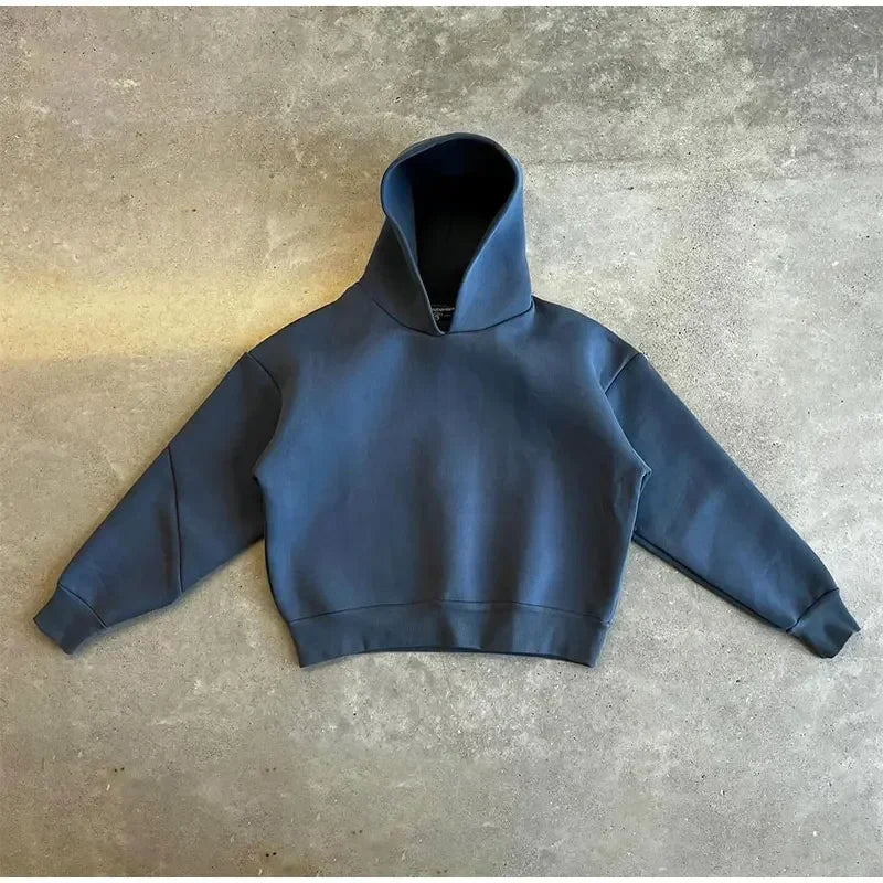 Solid Couple's Hooded Sweatshirt 2 Piece Set Casual Loose Sweatpants Suit Autumn Male Jogging Sweatshirt Trousers Outfits Suits
