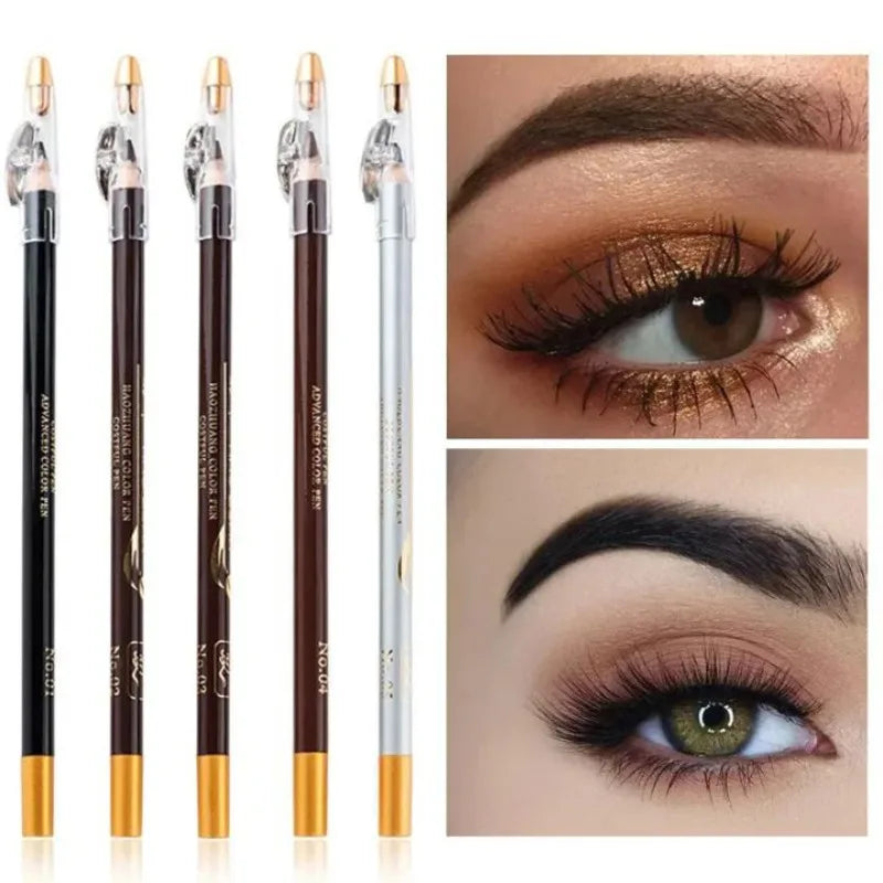 Eyebrow Pencil Available Eyebrow Pencil Shadows Cosmetics Natural Long Lasting Tint Waterproof Microblading Wooden Eyebrow Pen