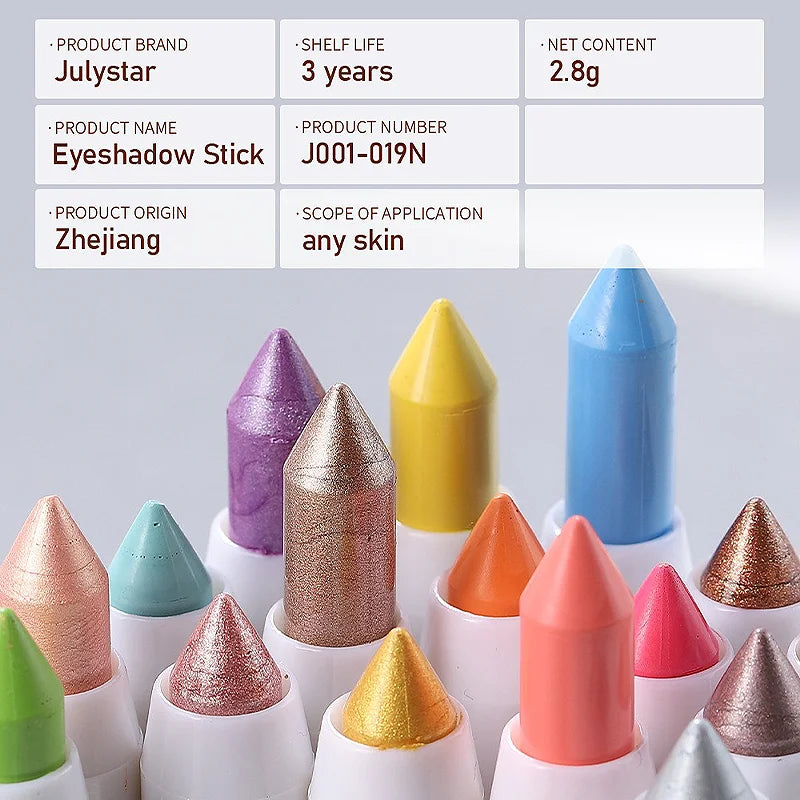 18colors Eyeshadow Stick Matte Shimmer Multi-color Waterproof High Pigmented Eyeshadow Pencil Crayon Makeup Tool Eye Cosmetics