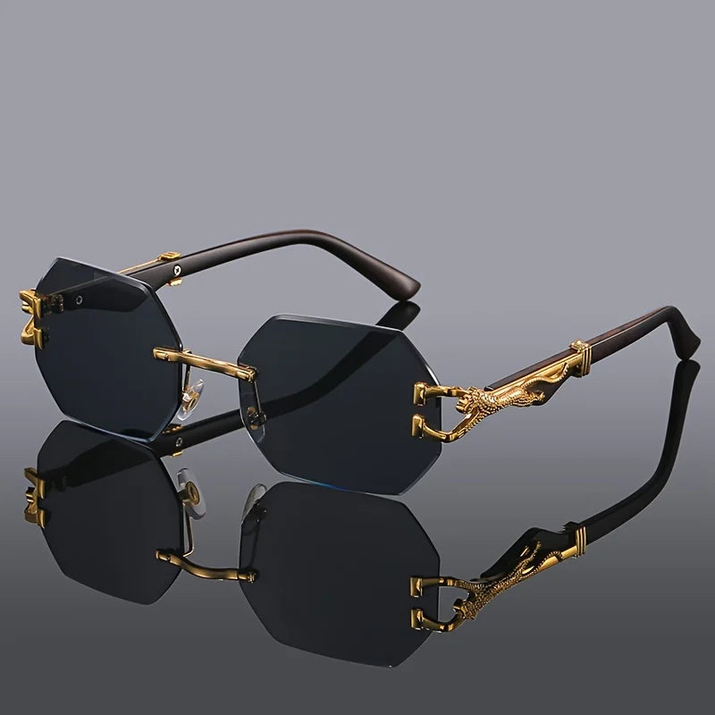 Women’s Geometric Leopard Print Sport Glasses – Lightweight & Durable Frame