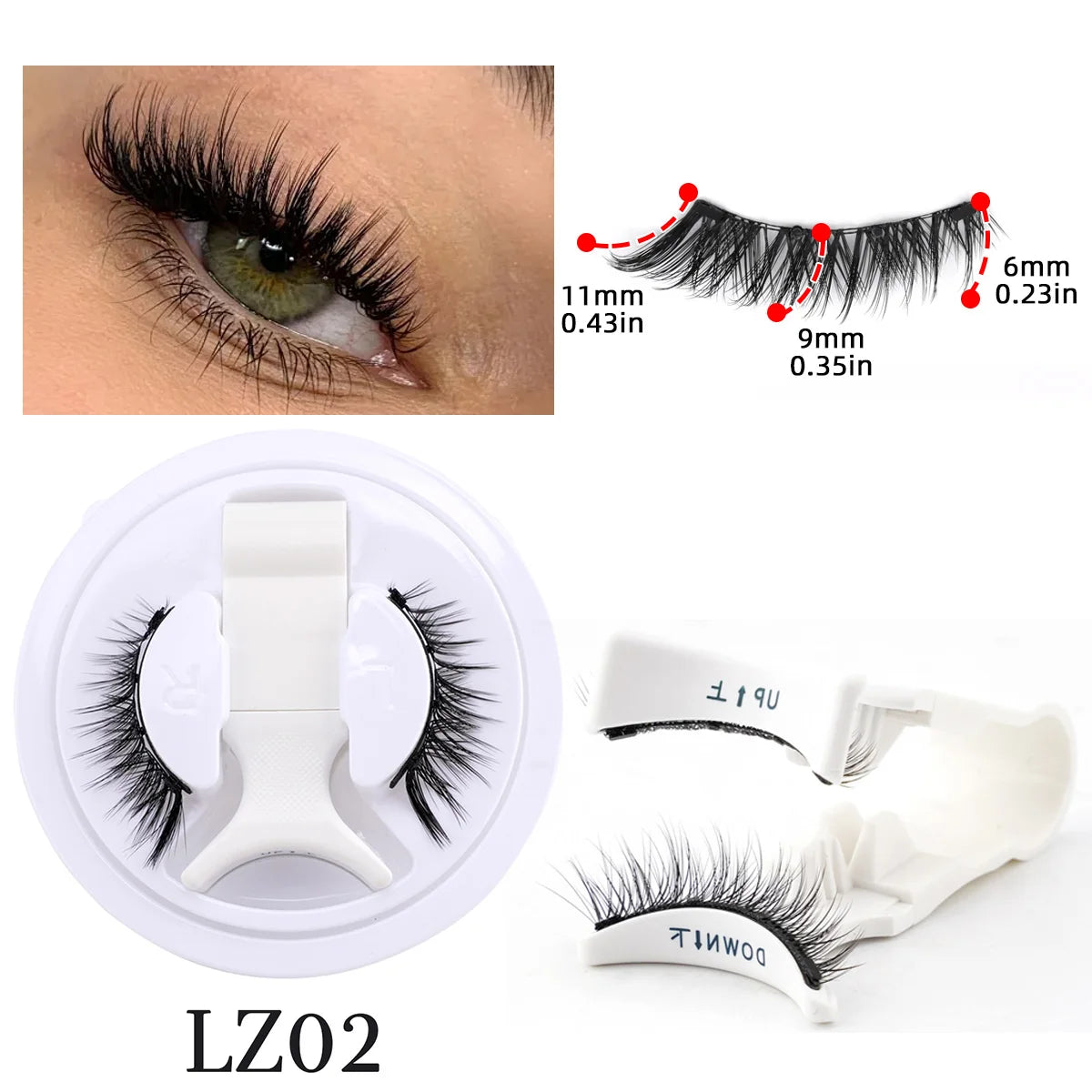 Reusable Magnetic Eyelash 1 Pair Magnetic False Eyelashes Natural Long Mink Lashes Extension Makeup Set Faux Cils Tweezers Hot