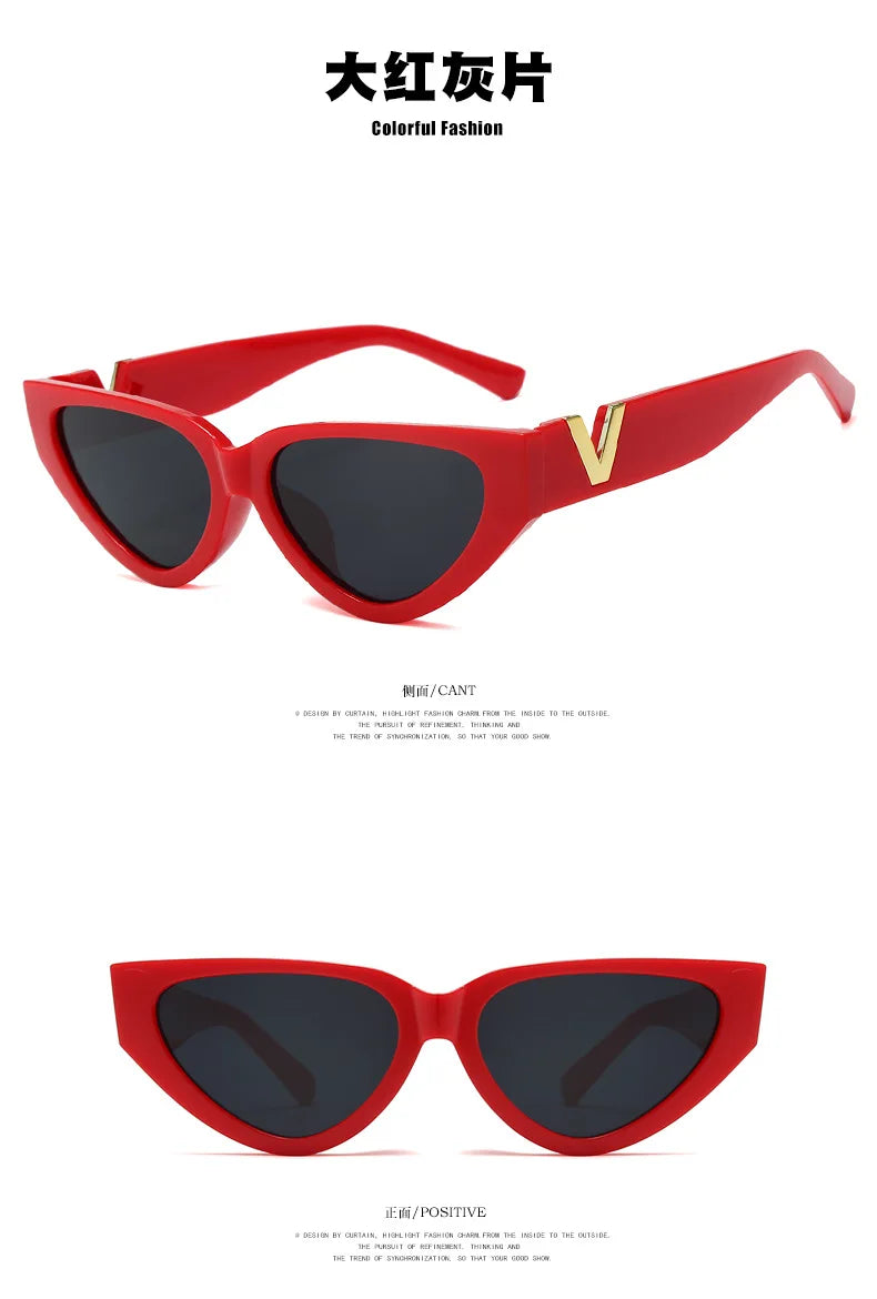 Vintage Small Cat Eye Sunglasses – Unisex Retro UV400 Shades