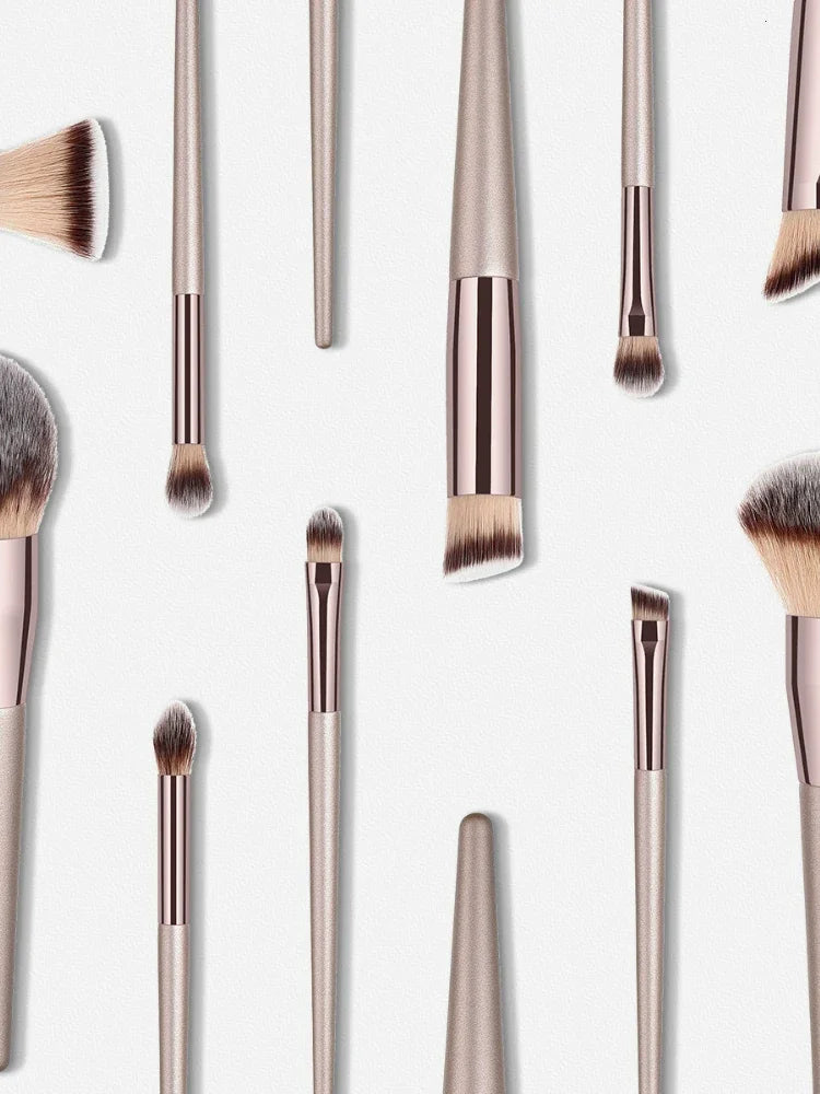 Champagne Makeup Brushes for Foundation Powder Blush Eyeshadow Concealer Lip Eye Make Up Brush Cosmetics Beauty Tools Косметика