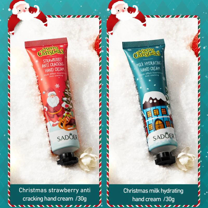 Hand Cream + Lip Balm Set Moisturizing And Non Greasy Reduce Finelines Gentle Care For Dryness Skin Christmas Gift Box