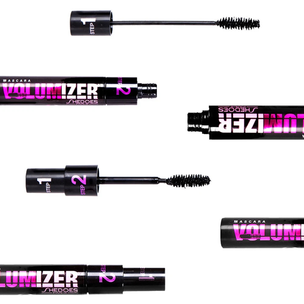 2 in 1 Curling Mascara Eye Cosmetics Waterproof Long Lasting Not Blooming Black Natural Thick Curling Lengthening Mascara Makeup