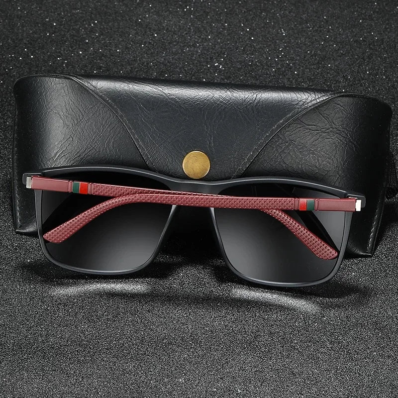 Luxury Square Vintage Polarized Cycling Sunglasses Men Fashion Travel Driving Fishing Sun Glasses Male Eyewear UV400
