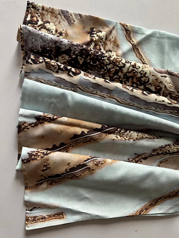 Sleeveless V-Neck Printed Maxi Dress 2026