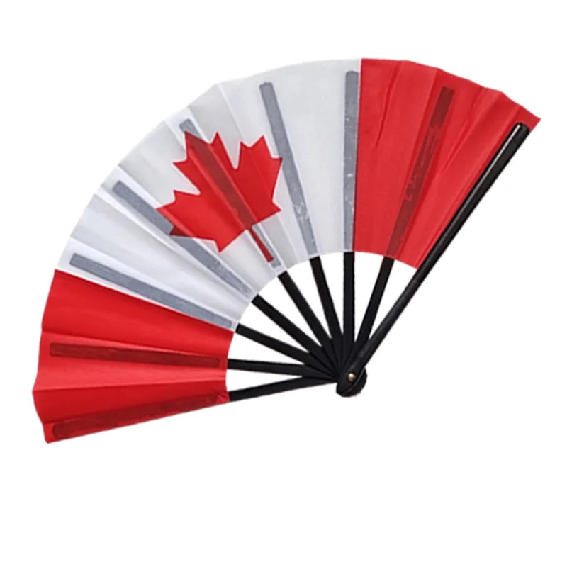 32 Country Flag Folding Hand Fan - مروحة يدوية قابلة للطي بأعلام 32 دولة