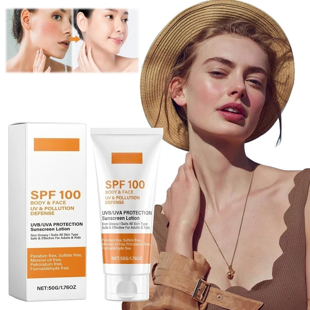 Face & Body Sunscreen SPF 100+ – UVA & UVB Protection