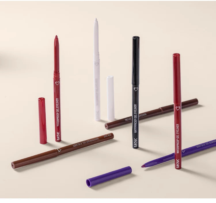 1pc Waterproof Eyeliner Gel Pencil Matte Silkworm Eyeliner Pen Brown Lasting Not Blooming Quick Drying Eye Liner Gel Pen Makeup