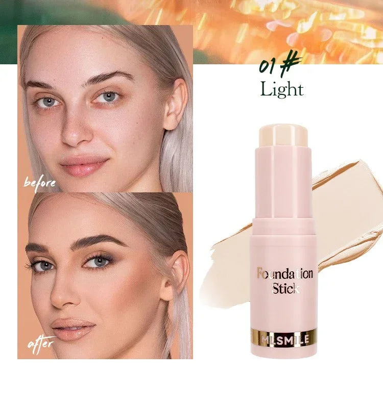 Face Makeup Stick Foundation Cream 6 Color Moisturizing Full Coverage Dark Skin Tone Natural Matte Concealer Professional Makeup