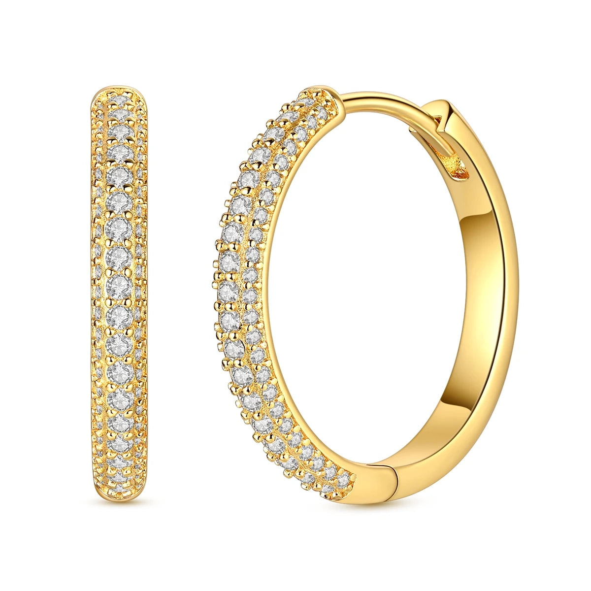 925 Silver Hoop Earring For Woman Rose Gold Yellow Pendientes Original Minimalist Earring Jewelry