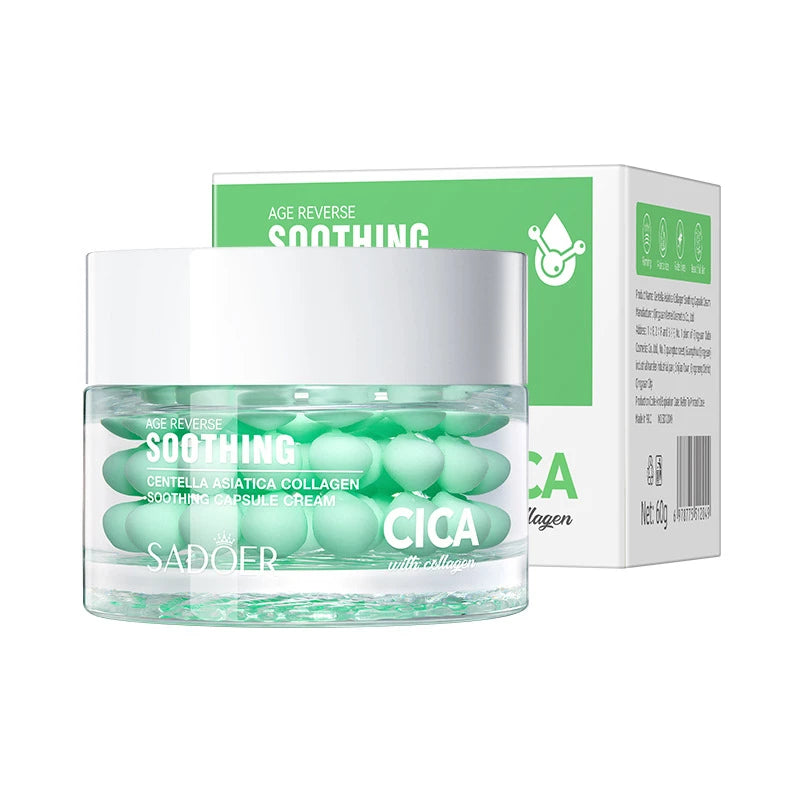 Collagen Asiatica Capsule Face Cream 60g PDRN Vitamin C Niacinamide Glow Plump Skin Cream Soothing And Hydrating Daily Skincare