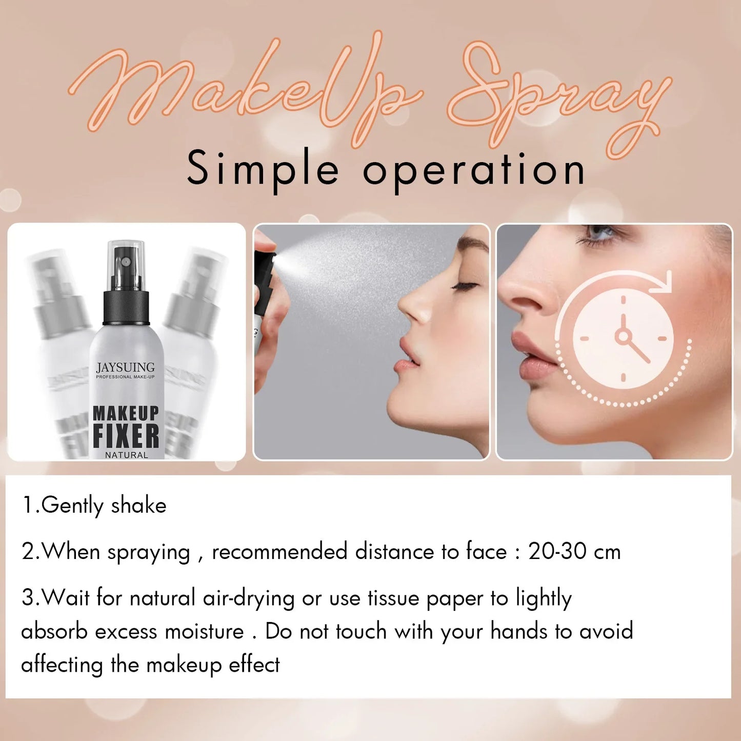 Makeup Setting Spray Moisturizing Hydrate Oil Control Long-lasting Make Up Natural Matte Refreshing Quick Fixer Spray Cosmetics