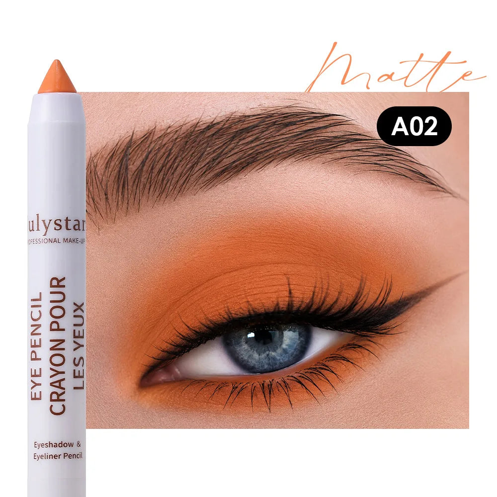 18colors Eyeshadow Stick Matte Shimmer Multi-color Waterproof High Pigmented Eyeshadow Pencil Crayon Makeup Tool Eye Cosmetics