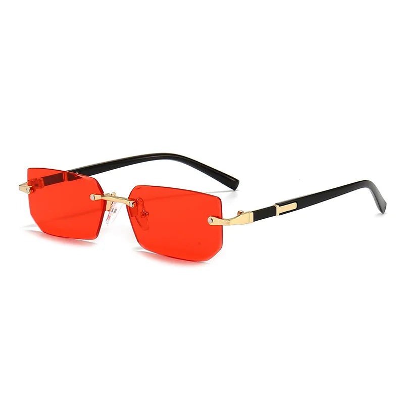 Rimless Rectangle Fashion Sunglasses نظارات شمسية مستطيلة بدون إطار