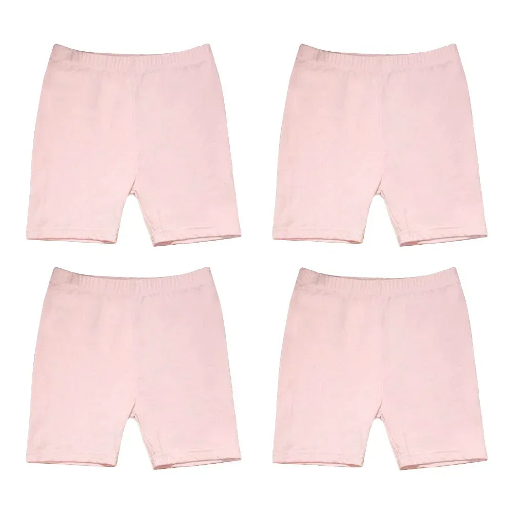 4pcs Girls Safety Pants Modal Dance Leggings Shorts Soft Candy Color Panties Girls Underwear Short tights Aged 3-12 Years