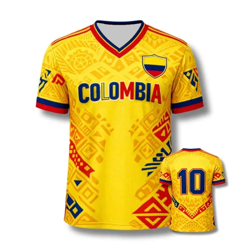 Colombia 3D Soccer Jersey 2026 – Unisex Breathable Short Sleeve – Outdoor Training & Leisure Quick Dry