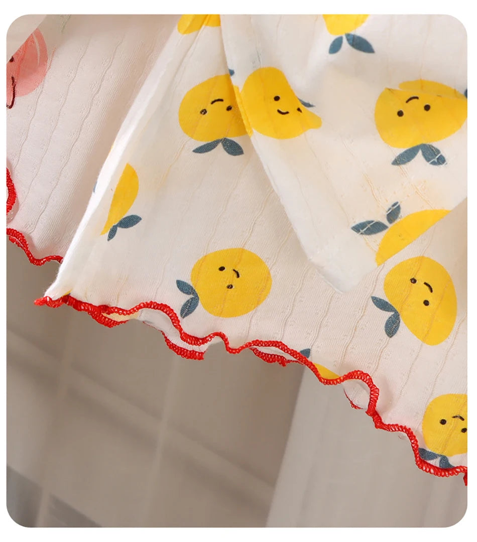 2025 Girl Ruffles Sleepwear Clothing Set Kids Summer Tank Tops Shorts 2 Piece Pajamas