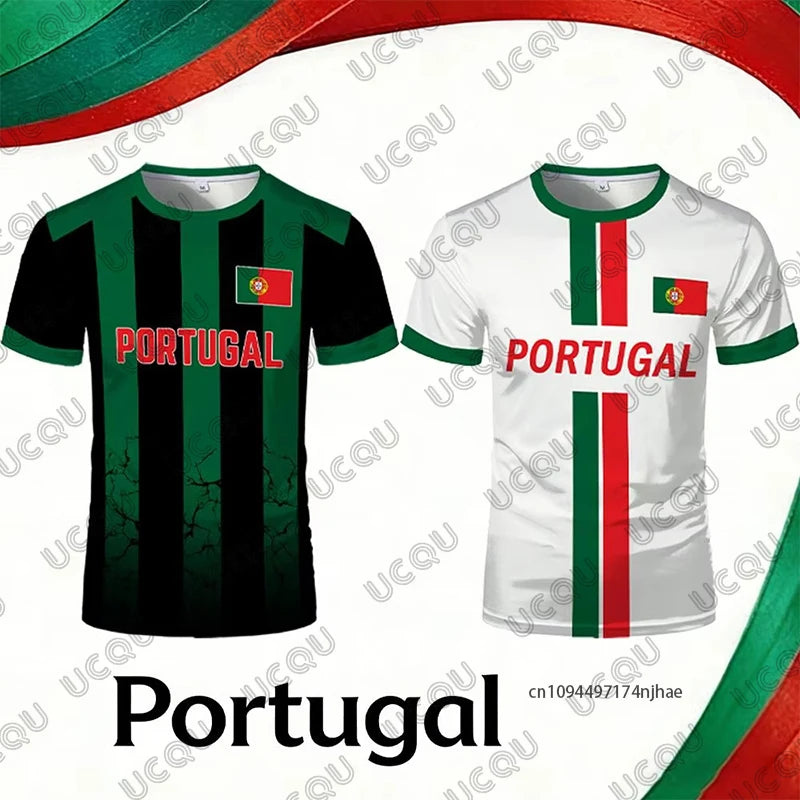2026 Portugal Flag Print Football Jersey