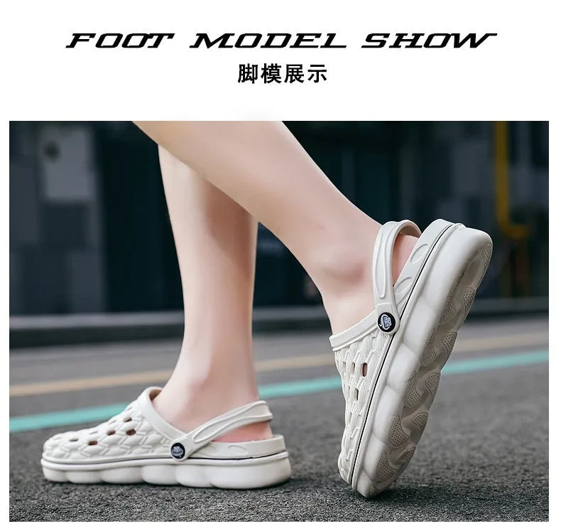 Summer Men's Clogs Sandals Man Home Garden Shoes Comfortable Men Slippers Non-Slip Soft Bottom Flip Flop Sandals Big Size 46 47