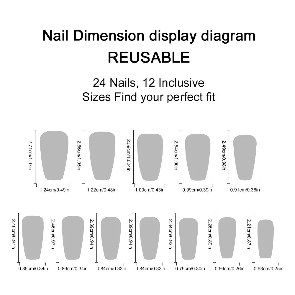 24/30pcs Medium fake nails for women girls Wine Red High Saturation almond square ballet shaped Valentine'S Day press on nails