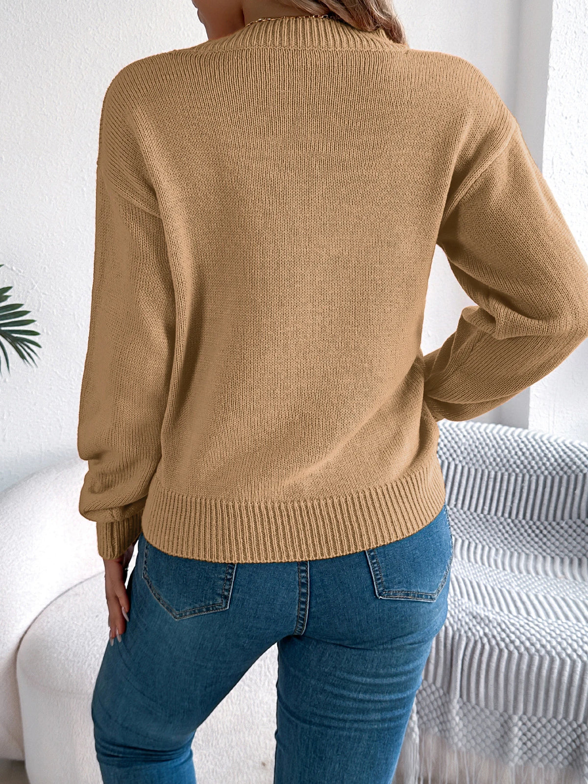 Halloween Women Sweaters for Autumn Winter Casual Solid Color Pumpkin Pattern Long Sleeve Knitted Pullover Tops Orange Khaki Red