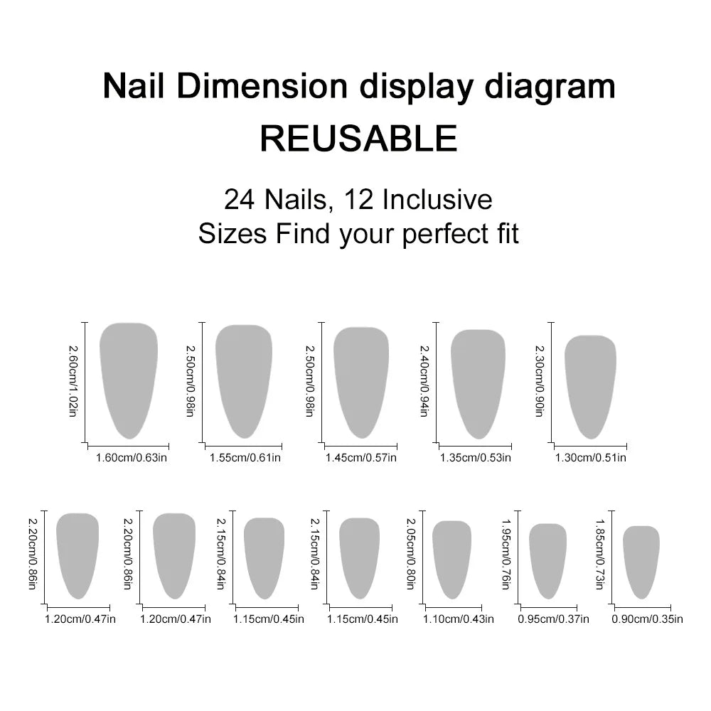 24/30pcs Medium fake nails for women girls Wine Red High Saturation almond square ballet shaped Valentine'S Day press on nails