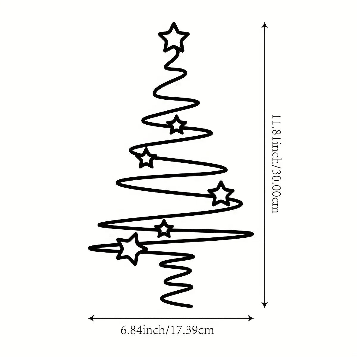 Elegant Black Metal Christmas Tree Wall Art - Perfect for Indoor & Outdoor Use in Living Room, Courtyard, Christmas Decorations