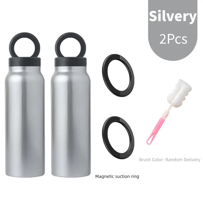 Magnetic Phone Holder Insulated Sports Water Bottle – 24oz