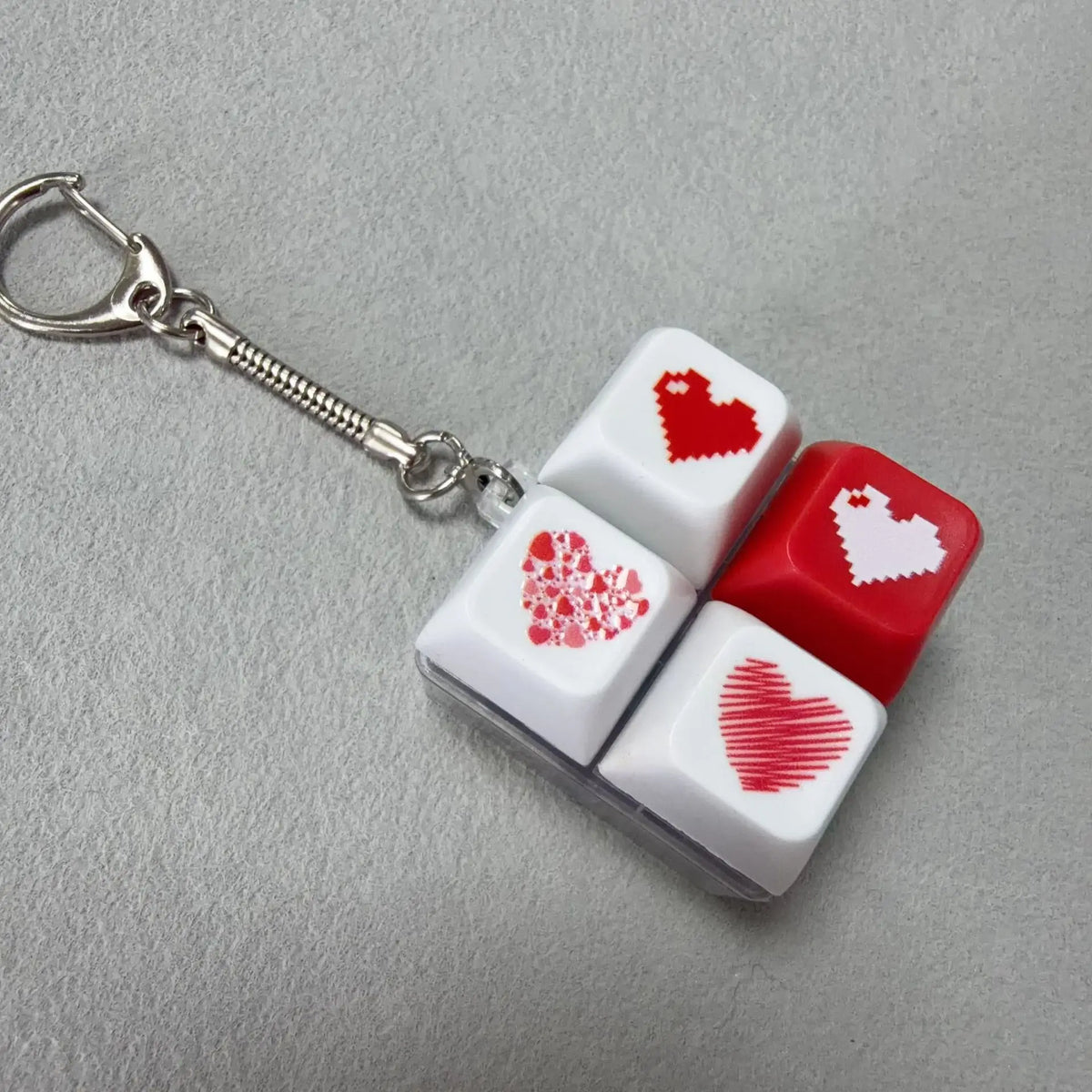 ZAKOL Keychain For Girls Decompression Toy Finger Keyboard Toy Key Chain For Women Party Gift Mechanical Keyboard Shaft Tester