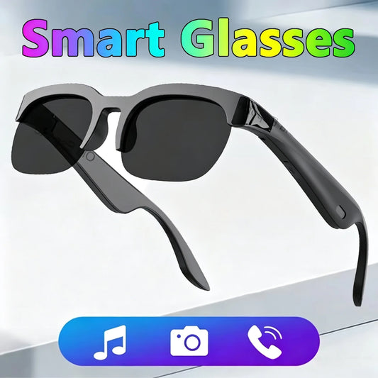 New Camera Control Smart Glasses 2026 Music Sunglasses Headphones Wireless Bluetooth Call Headset HIFI Audio Glasses For Android
