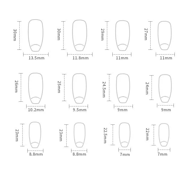 24Pcs Purple Heart Almond False Nails Artificial Simple with Glue French Wearable Fake Nails Full Cover Press on Nails Tips Art