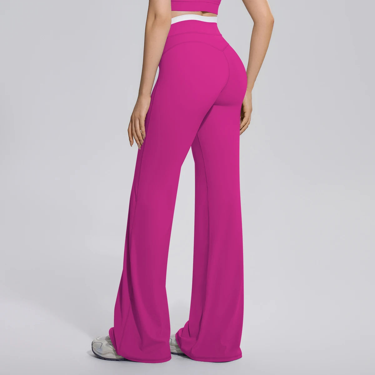 Rooftrellen Summer Woman Loose Breathable Yoga Wide Leg Pants Gym Running Quick Drying Yoga Pants High Stretch Bell-bottoms