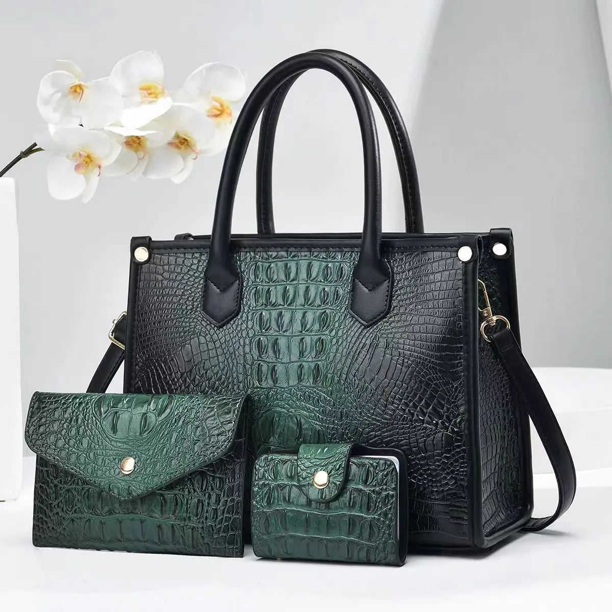 New Large Capacity Crocodile Pattern Women’s Tote Bag