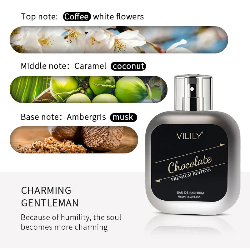 Brand Gourmet Woody Fragrance Spray Original Natural Confidence Men's Perfume Vitality Chocolate Coffee Coconut Charming Perfume