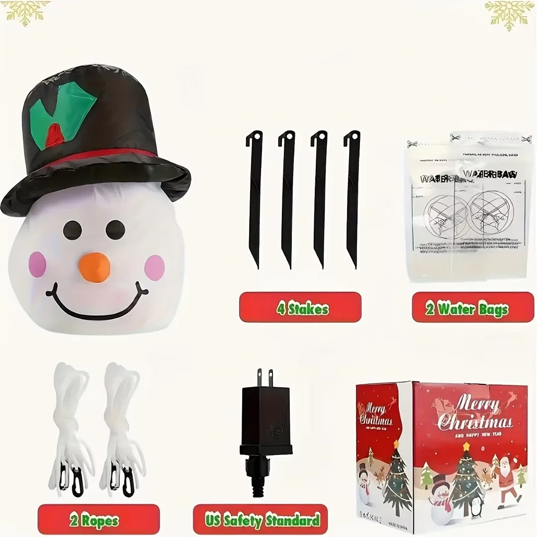 5.2FT Christmas Inflatable Snowman Outdoor Decoration, Blow Up Snowman for Yard Lawn Garden Patio, Indoor Outdoor Christmas