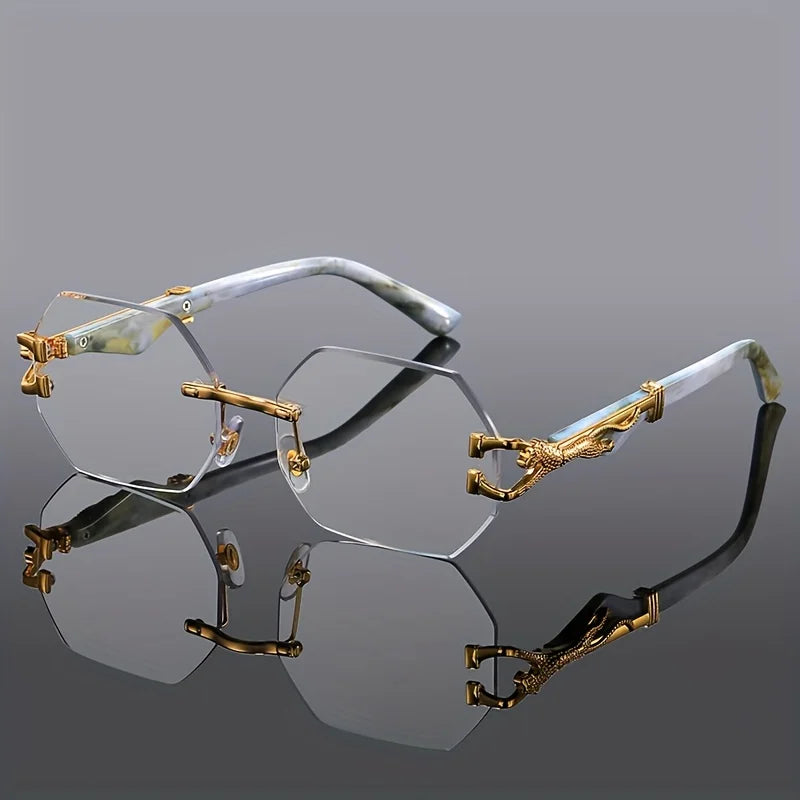Women’s Geometric Leopard Print Sport Glasses – Lightweight & Durable Frame