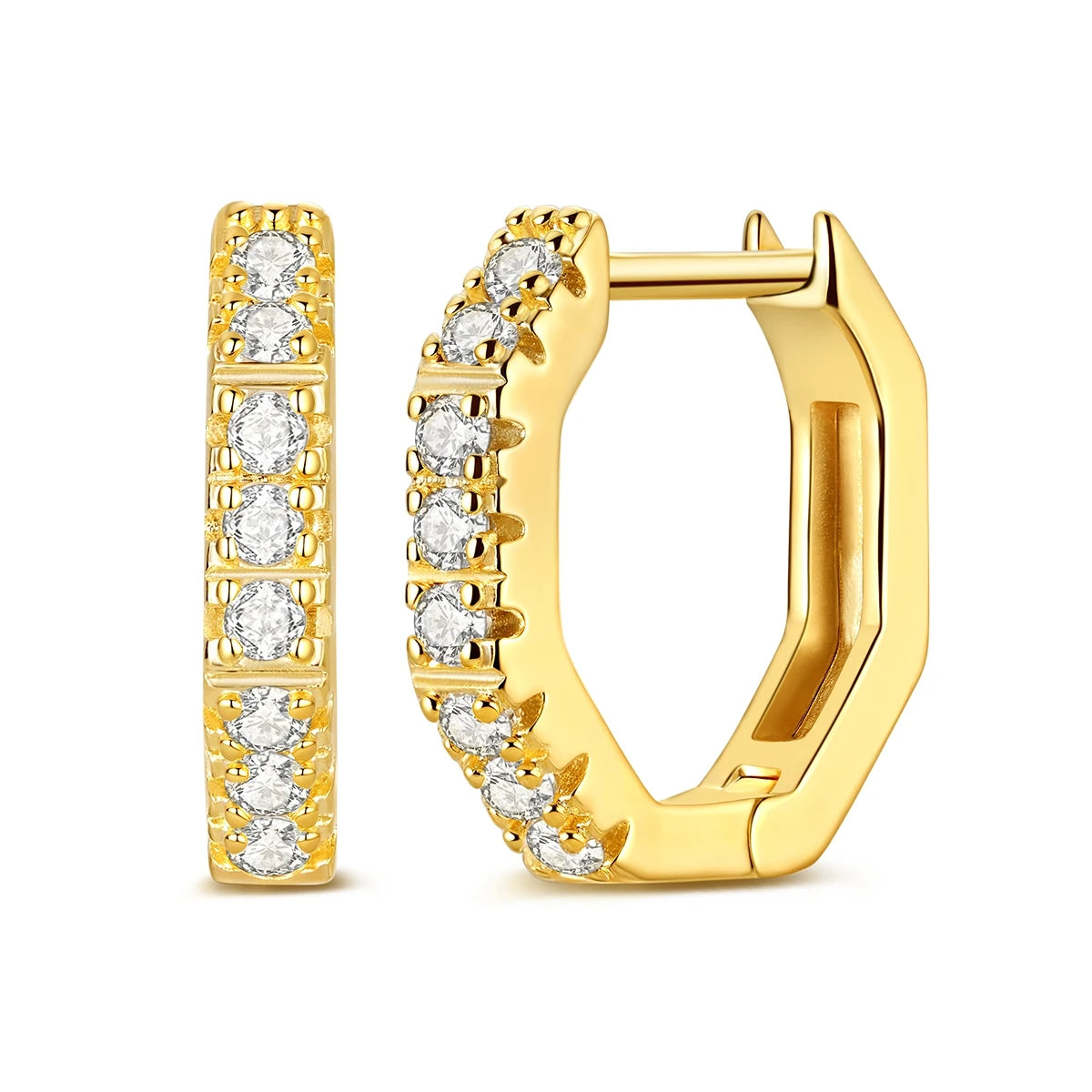 925 Silver Hoop Earring For Woman Rose Gold Yellow Pendientes Original Minimalist Earring Jewelry