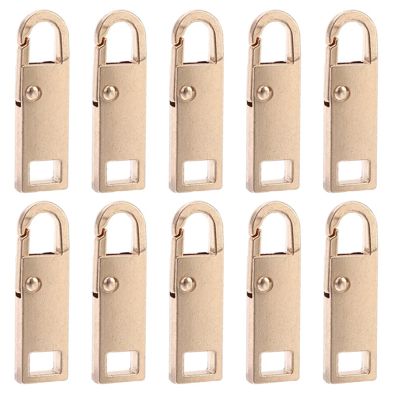 10/1PCS Universal Metal Zipper Pull Replacement Instant Repair Kit Detachable Luggage Purses Clothing Zipper Slider Puller Tools