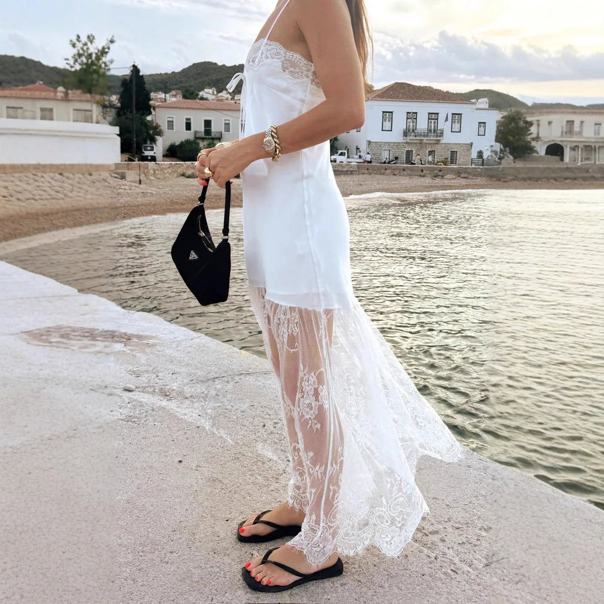 Women Sexy See Through Lace Satin Dresses Elegant Female Slip Mesh Slim Sleeveless Dress 2026 Summer Beach Party Cocktail Dress
