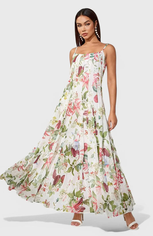 BKLD Summer Clothes Spaghetti Strap Dress New 2026 Women's Sexy Clubwear Party Fashion Printed Female Sleeveless Long Dresses