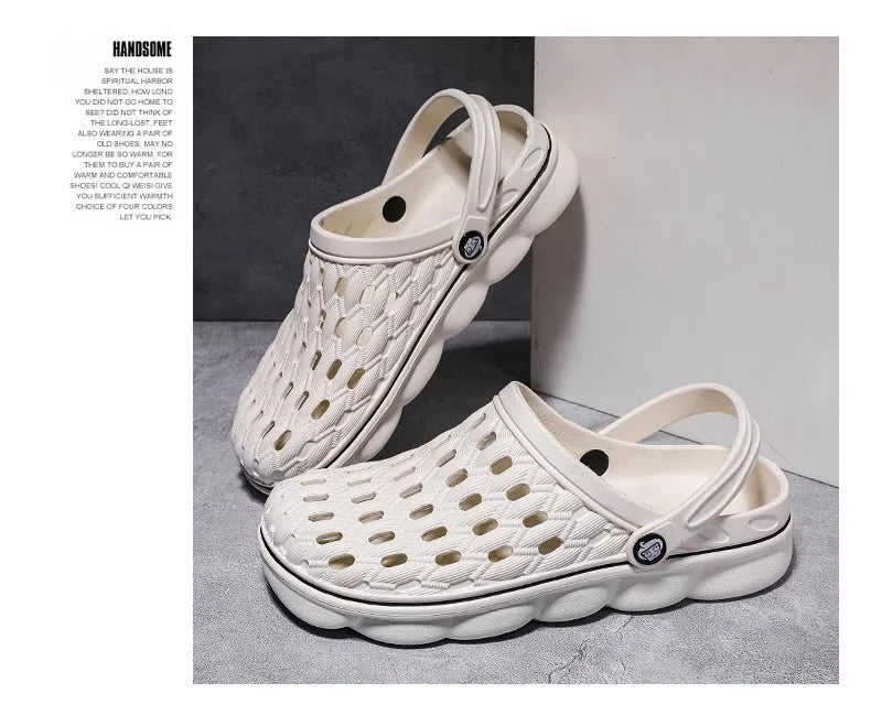 Summer Men's Clogs Sandals Man Home Garden Shoes Comfortable Men Slippers Non-Slip Soft Bottom Flip Flop Sandals Big Size 46 47