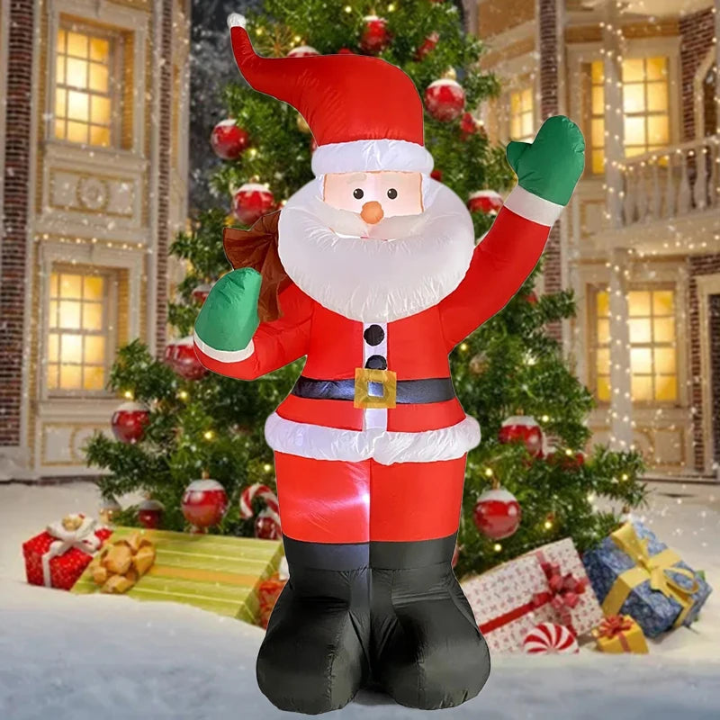1PC Backpack Santa Claus Christmas Decoration Inflatable Toys 1.8M Inflatable Model Holiday Gift Indoor Outdoor Decor