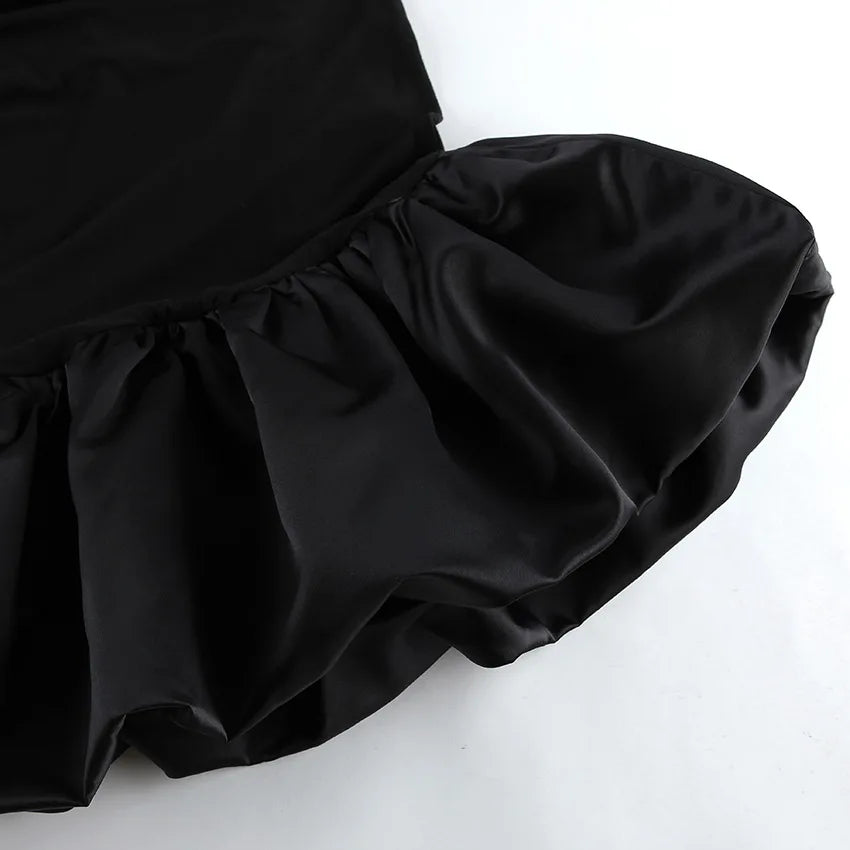 BKLD New 2026 Spring Elegant Black Dress Sexy Backless Slim Fit Long Sleeve Off The Shoulder Dress Party Clothes For Women